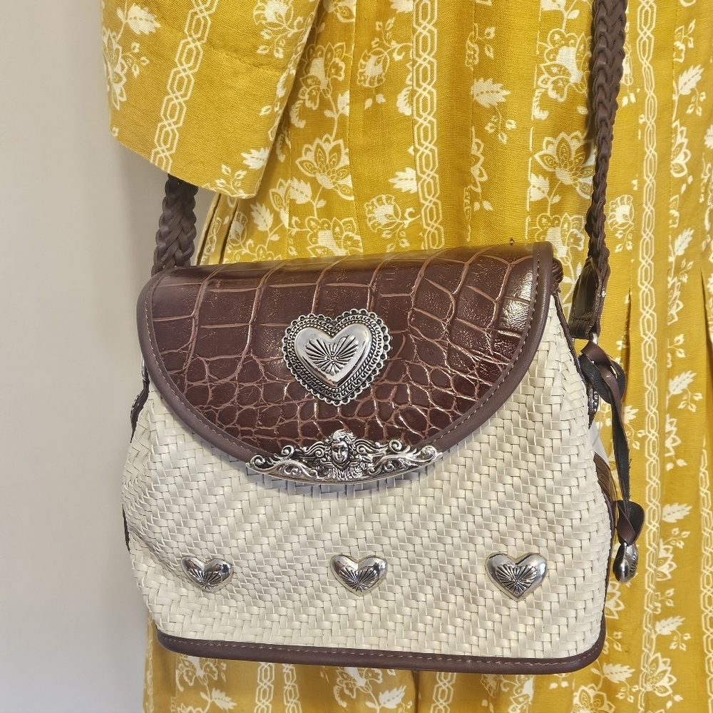Brighton-inspired" bag Western-style crossbody bucket bag from the 1990s NWOT - Picture 2 of 8